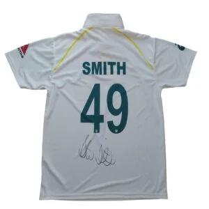 STEVE SMITH PERSONALLY SIGNED AUSTRALIA TEST CRICKET SHIRT
