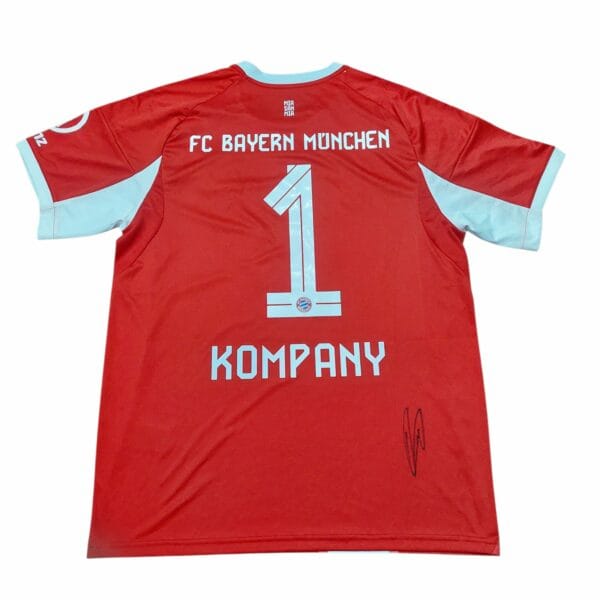 VINCENT KOMPANY PERSONALLY SIGNED BAYERN MUNICH FOOTBALL SHIRT