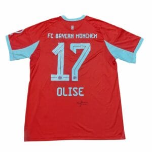 MICHAEL OLISE PERSONALLY SIGNED BAYERN MUNICH FOOTBALL SHIRT