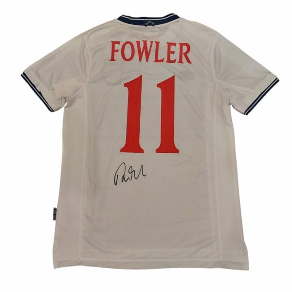 ROBBIE FOWLER SIGNED ENGLAND FOOTBALL SHIRT