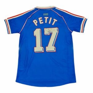 EMMANUEL PETIT SIGNED FRANCE FOOTBALL SHIRT