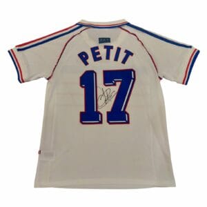 EMMANUEL PETIT SIGNED FRANCE 98 FOOTBALL SHIRT