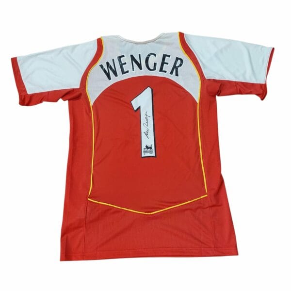 arsene wenger signed arsenal football shirt
