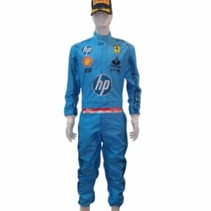 CHARLES LECELRC SIGNED FERRARI BLUE F1 SUIT