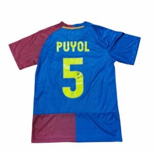 CARLES PUYOL SIGNED BARCELONA FOOTBALL SHIRT