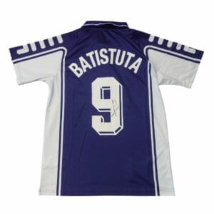 gabriel batistuta signed argentina football shirt