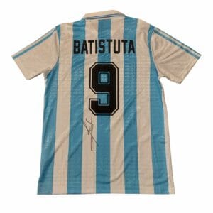 gabriel batistuta signed argentina football shirt