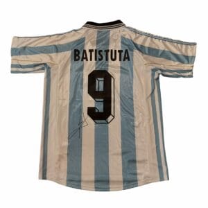 gabriel batistuta signed argentina football shirt