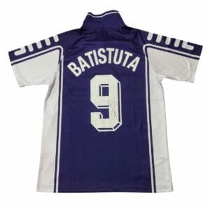 gabriel batistuta signed argentina football shirt