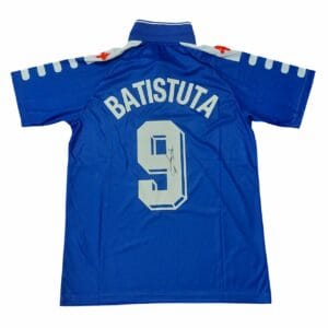gabriel batistuta signed argentina football shirt