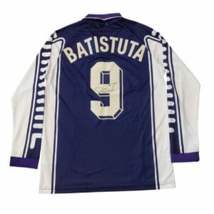 gabriel batistuta signed argentina football shirt