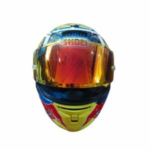 marc marquez personally signed full size replica helmet